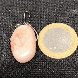 Colgante piedra luna piedra sol en acero PLJC11A