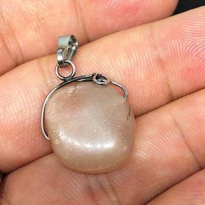 Comprar Colgante piedra luna piedra sol en acero PLJC13A