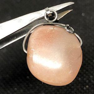 Comprar Colgante piedra luna piedra sol en acero PLJC13A