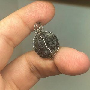 Moldavita piedra auténtica colgante acero pequeño MMJ10A joya personalizada artesanal