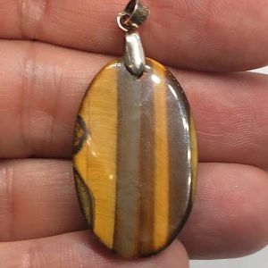 Ojo de tigre colgante PLATA comprar precio OTRJCP1A