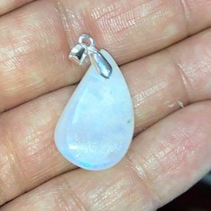 Colgante piedra luna Albita plata PLJC7P