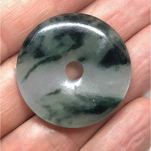 Piedra jade natural colgante disco refjadediscolgante21