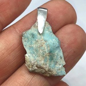 Comprar larimar piedra azul mineral natural precio colgante plata ref LarimarCP1a1