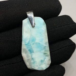Comprar larimar piedra azul mineral natural precio colgante plata ref LarimarCP1a2