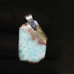 Comprar Piedra larimar azul mineral precio colgante plata ref LarimarCP1a3