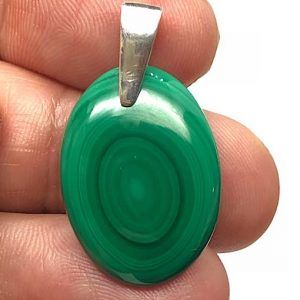 Comprar Colgante malaquita autentica plata MALQCP3A en Madrid