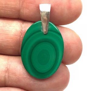 Comprar Colgante malaquita autentica plata MALQCP3A en Madrid