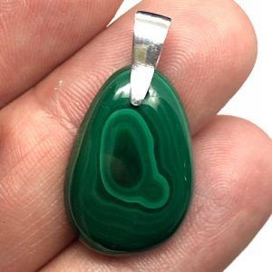 Comprar Colgante malaquita autentica plata MALQCP3A en Madrid