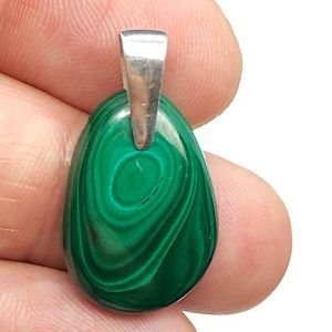 Comprar Colgante malaquita autentica plata MALQCP2A en Madrid