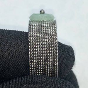 Piedra jade anillo acero