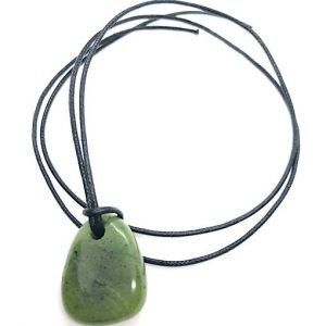 Colgante jade nefrita autentico mediano lagrima de energía de propiedades