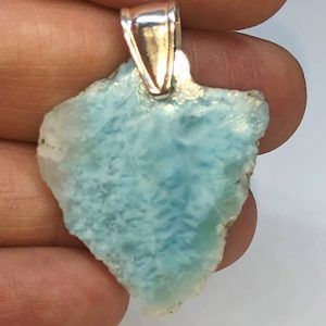 Comprar colgante plata larimar mineral piedra precio grande ref LarimarCPG1