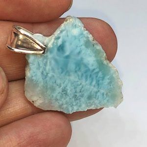 Comprar colgante plata larimar mineral piedra precio grande ref LarimarCPG1