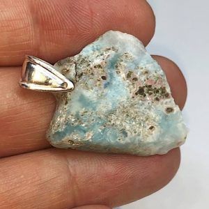 Comprar colgante plata larimar mineral piedra precio grande ref LarimarCPG1