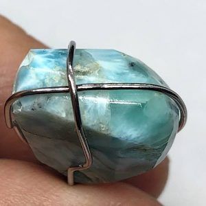 Comprar colgante acero larimar piedra preciosa LarimarCAG21