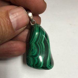 Comprar Colgante malaquita autentica plata MALQCP9A1