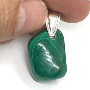 Comprar Colgante malaquita autentica plata MALQCP8A