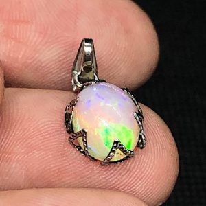 Ópalo piedra preciosa precio colgante acero OPALJ1A2