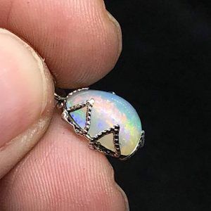 Ópalo piedra preciosa precio colgante acero OPALJ1A2