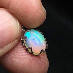 Ópalo piedra preciosa precio colgante acero OPALJ1A2