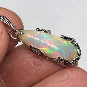 Ópalo piedra preciosa precio colgante acero OPALJ1A3