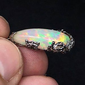 Ópalo piedra preciosa precio colgante acero OPALJ1A3
