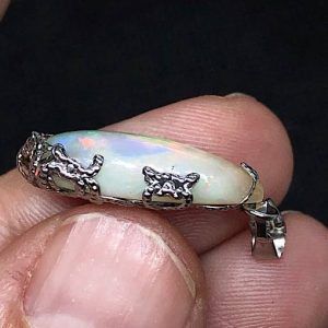 Ópalo piedra preciosa precio colgante acero OPALJ1A3