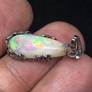 Ópalo piedra preciosa precio colgante acero OPALJ1A3