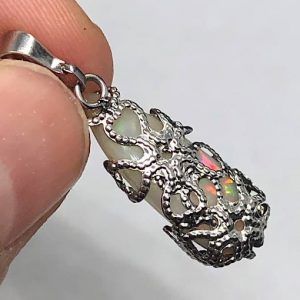 Ópalo piedra preciosa precio colgante acero OPALJ1A3