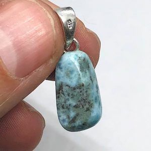 Comprar colgante plata larimar mineral piedra precio ref LarimarCP3