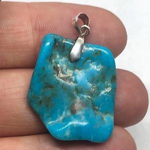 Turquesa piedra natural precio colgante plata ref turquesacp1a
