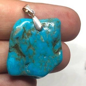Turquesa piedra natural precio colgante plata ref turquesacp1a