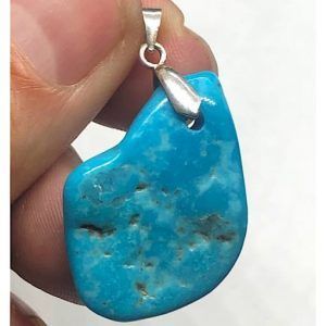Turquesa piedra natural precio colgante plata ref turquesacp4a