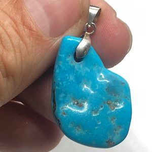 Turquesa piedra natural precio colgante plata ref turquesacp4a
