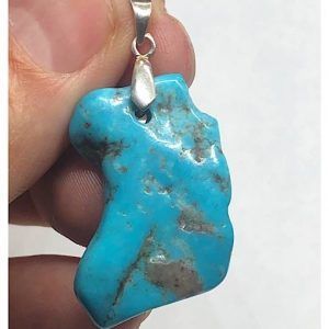 Turquesa piedra natural precio colgante plata ref turquesacp2a