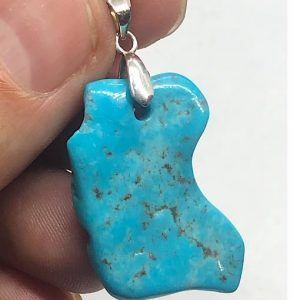 Turquesa piedra natural precio colgante plata ref turquesacp2a
