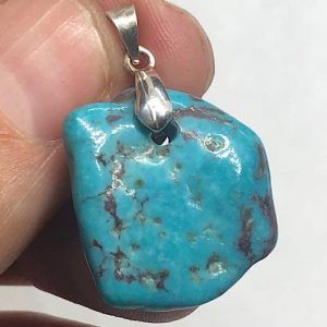Turquesa piedra natural precio colgante plata ref turquesacp3a