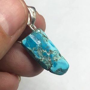 Turquesa piedra natural precio colgante plata ref turquesacp8a