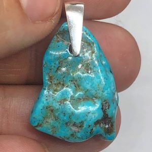 Turquesa piedra natural precio colgante plata ref turquesacp5a