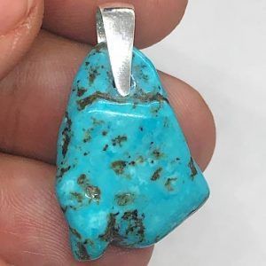 Turquesa piedra natural precio colgante plata ref turquesacp5a