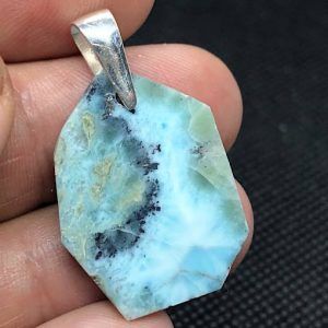 Comprar colgante plata larimar mineral piedra precio ref LarimarCP2a1