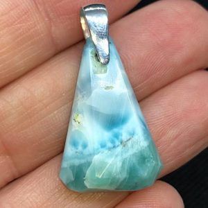 Comprar colgante plata larimar mineral piedra precio refLarimarCP2a2