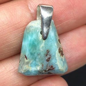 Comprar colgante plata larimar mineral piedra precio ref LarimarCP41
