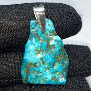 Turquesa piedra natural precio colgante plata ref turquesacp5a1