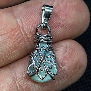 Comprar colgante acero larimar piedra preciosa LarimarCAG3