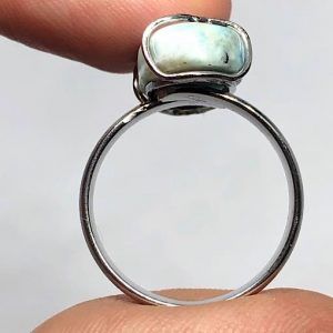 Comprar Anillo acero larimar piedra preciosa AnilloLarimarAA1