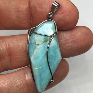 Comprar colgante acero larimar piedra preciosa LarimarCAG4