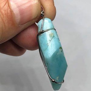 Comprar colgante acero larimar piedra preciosa LarimarCAG4