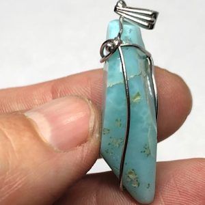 Comprar colgante acero larimar piedra preciosa LarimarCAG4